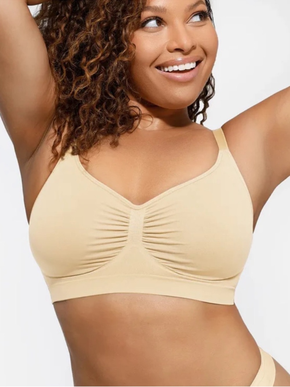 Seamless Nude Comfort Wireless Bra XL